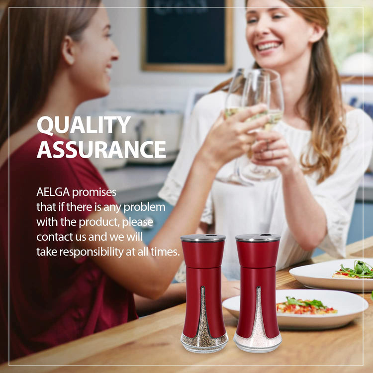 Red Salt and Pepper Shakers by Aelga (2 Count)