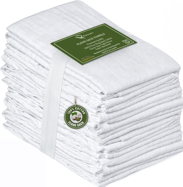 Flour Sack Towels 12 Pack 28”x28” (12 Count)