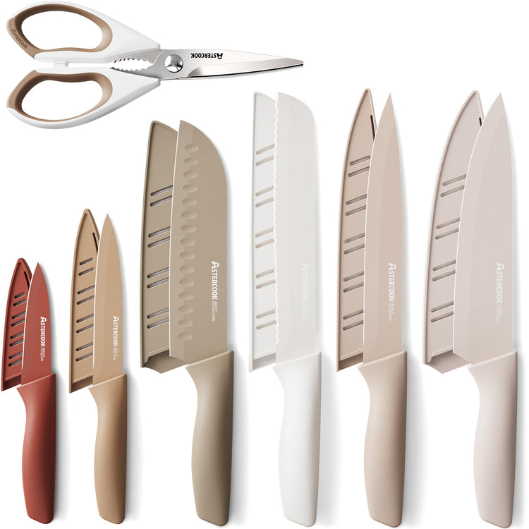 Knife Set 13 Pieces Kitchen Knives Set with Healthy Anti (13 Count)