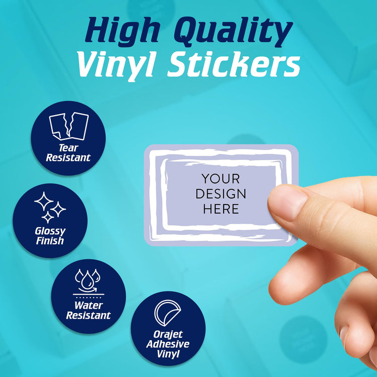100 Custom Vinyl Stickers (100 Count)