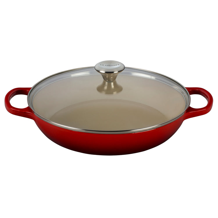 Enameled Cast Iron Casserole with Glass Lid