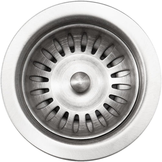 Houzer 190-9180 - 3-1/2 inch Stainless Steel Kitchen Sink Basket Strainer, Durable Food Catcher Stopper for Metal Kitchen Sink, Ideal for Filtering Waste and Preventing Clogs