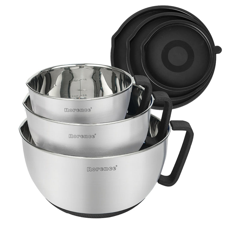 Stainless Steel Mixing Bowls Set with Lids