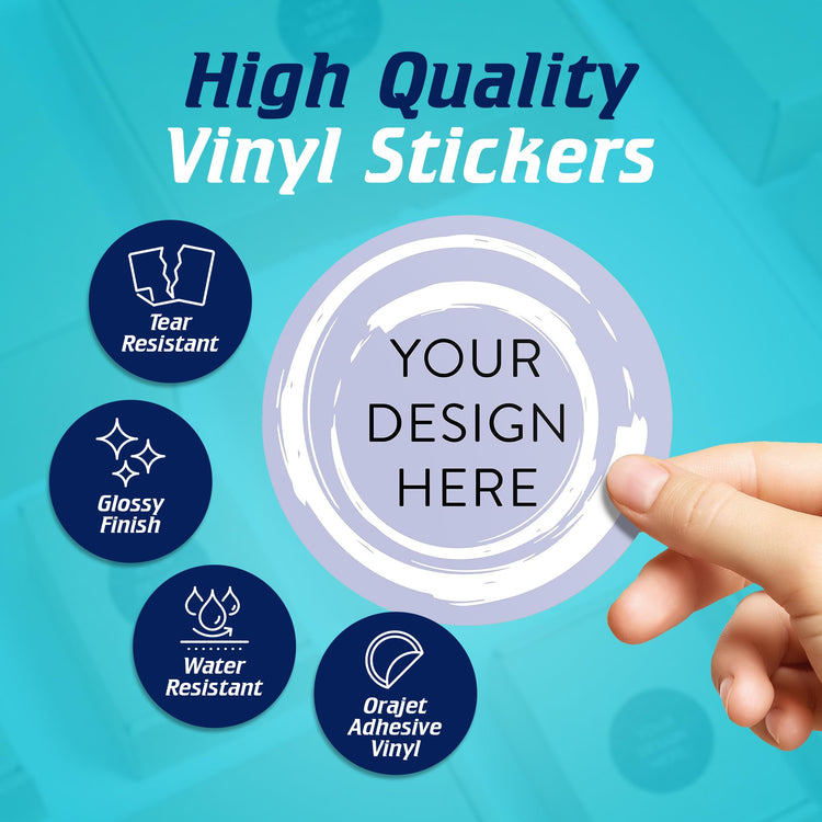 100 Custom Vinyl Stickers (100 Count)
