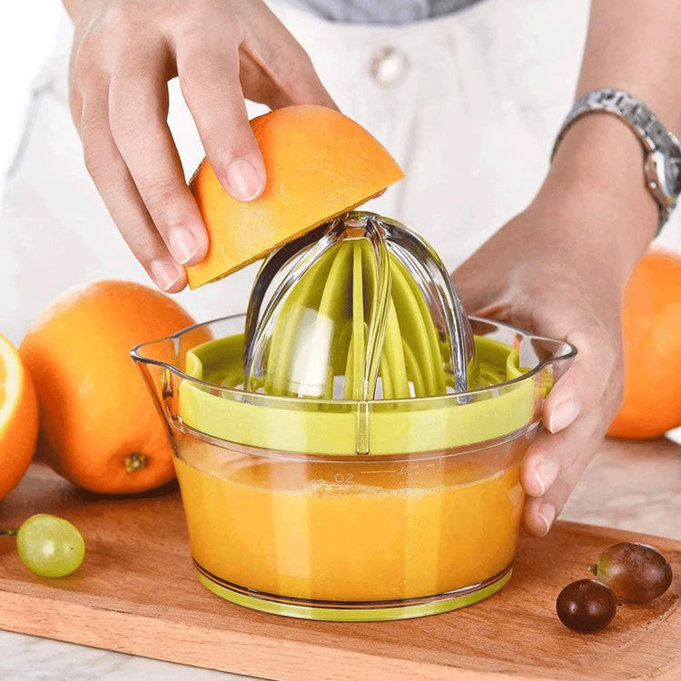 Citrus Lemon Orange Juicer Manual Hand Squeezer with Built