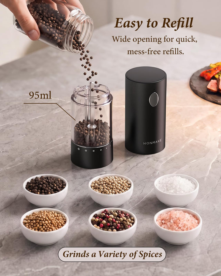 Electric Salt and Pepper Grinder Set (2 Count)