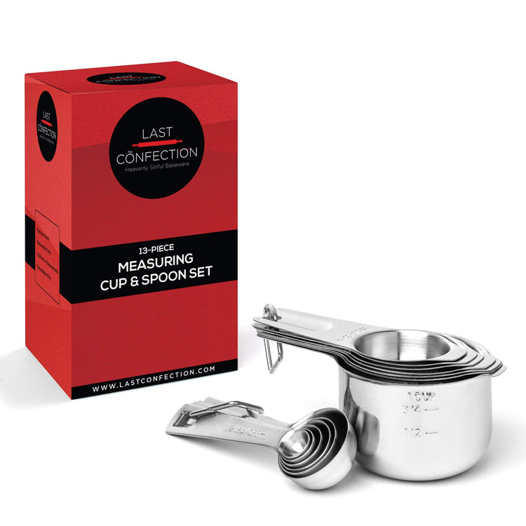 13pc Stainless Steel Measuring Spoon & Cup Set