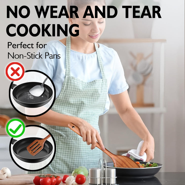 Wooden Spoons for Cooking 10 Pieces Set (10 Count)