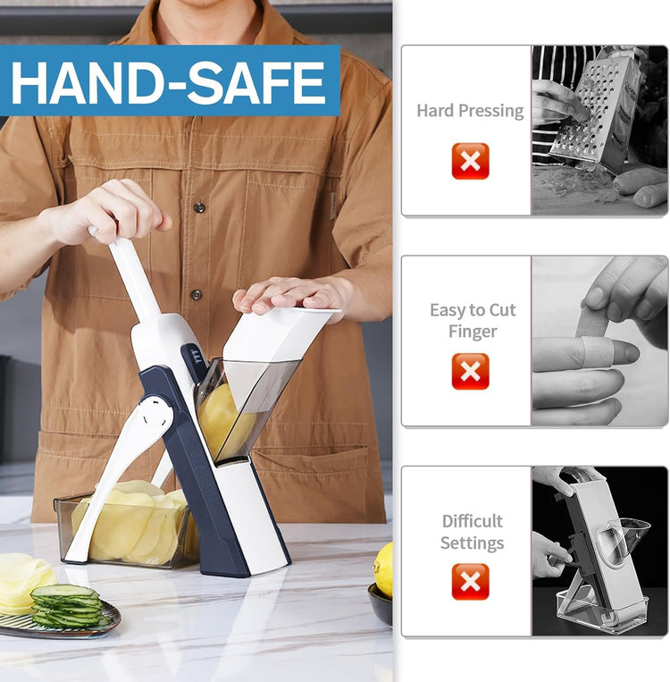 Safe Mandoline Slicer for Kitchen