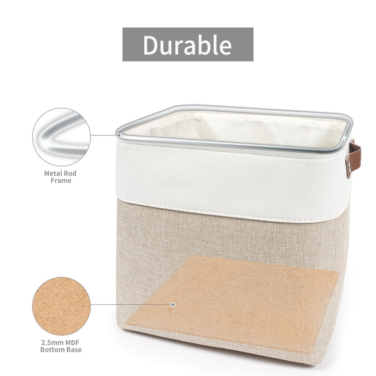Collapsible Fabric Storage Cubes 11x11 Cube Storage Bins (4 Count)