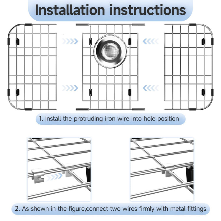 27.5'' x 13.5'' Stainless Steel Sink Protector with Sink Strainer