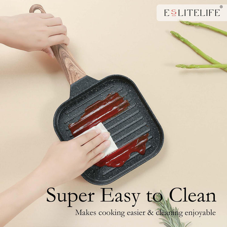 7 Inch Nonstick Small Grill Pan for Indoor Cooking