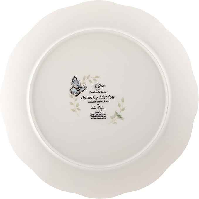 Lenox Dinnerware Set, Butterfly Meadow 18-Piece Set, Service For 6, White Porcelain, Butterfly And Flower Designs, Plates And Bowls Sets, Dishwasher Safe, Home & Kitchen (18 Pieces, Assorted)