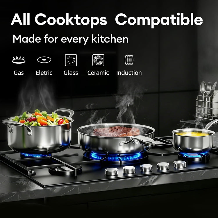 Hybrid Stainless Steel Cookware Set (5 Count)