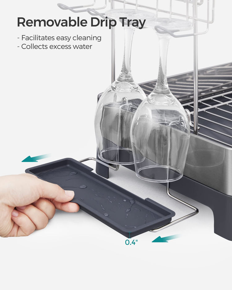 2 Tier Dish Drying Rack for Kitchen Counter