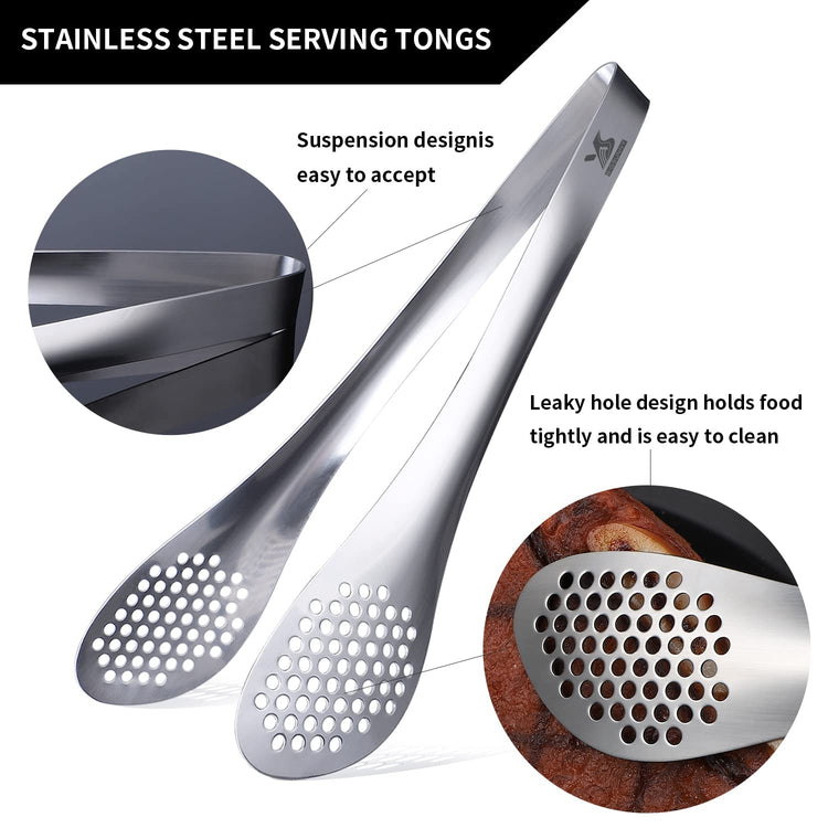 11Inch Kitchen Cooking Food Tongs Stainless Steel Buffet Tongs
