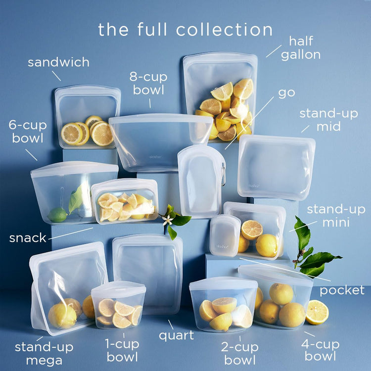 Premium Reusable Silicone Bags and Lunch Bag (3 Count)