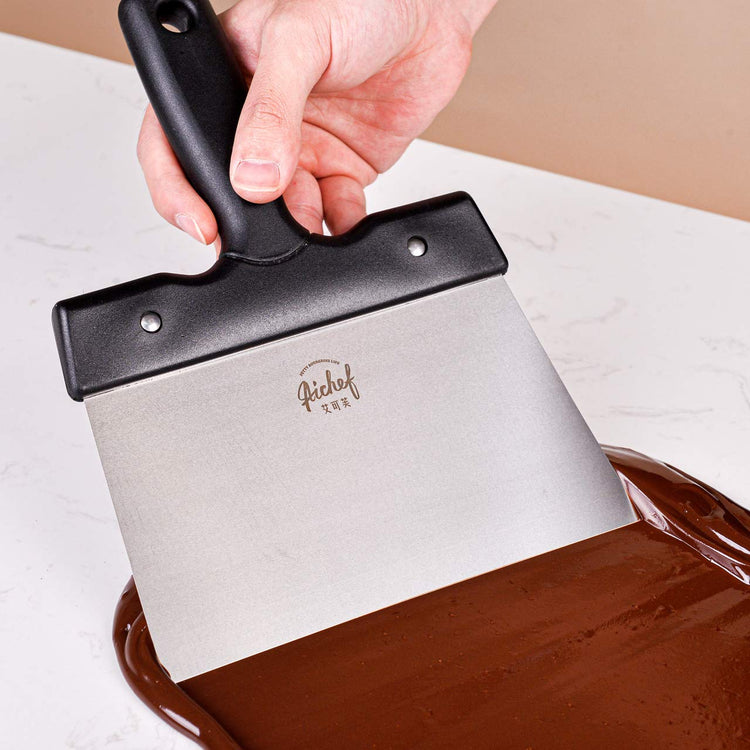 Chocolate Thermostat Spatula Melting Chocolate Tempering Scraper Baking Tool Stainless Steel Spatula Temperature Regulating Blade Large Size