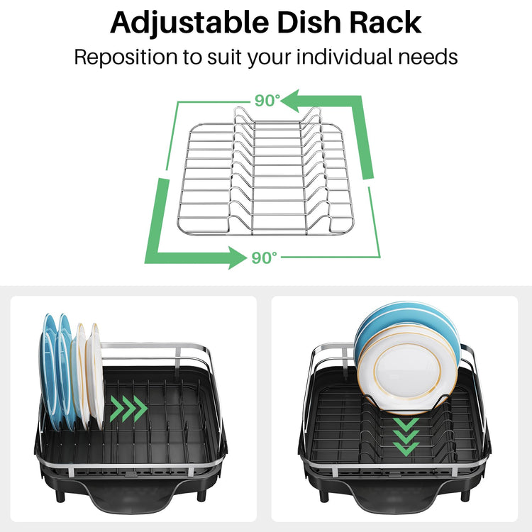 Expandable Dish Drying Rack for Kitchen Counter