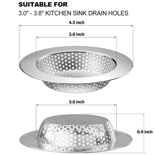 2PCS Kitchen Sink Drain Strainer (2 Count)