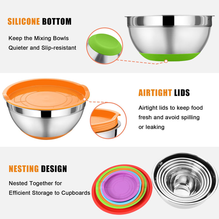 Mixing Bowls with Lid Set