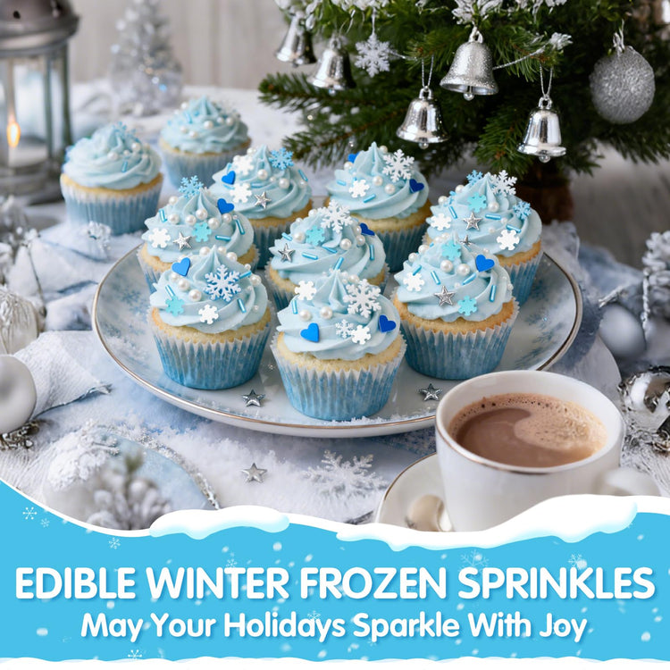 Edible Snowflake Sprinkles (4.5 Ounce)