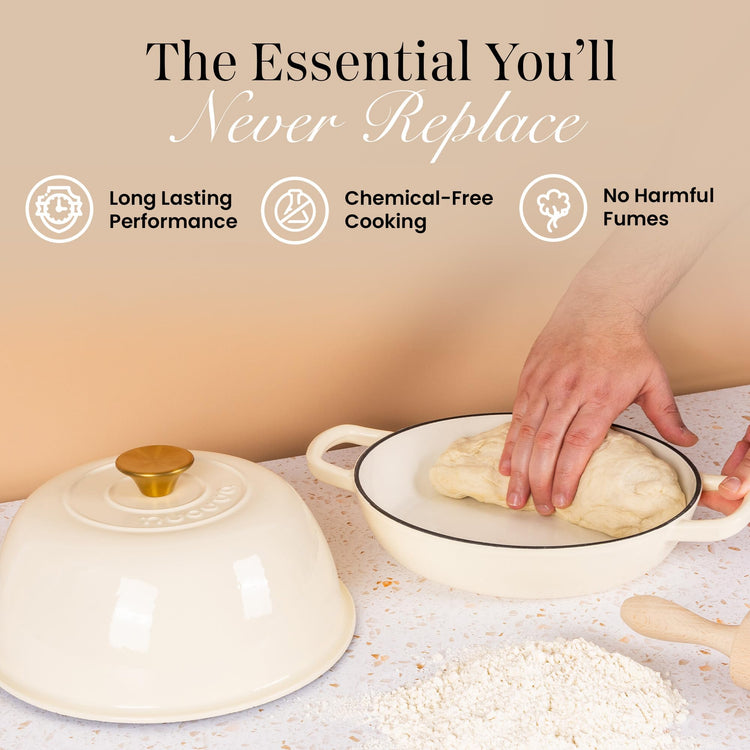 Enamelled Cast Iron Dutch Oven For Bread Baking