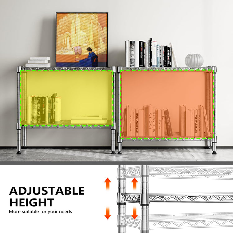 MZG 220 lbs 2 Tier Storage Rack Metal Wire Shelving Unit