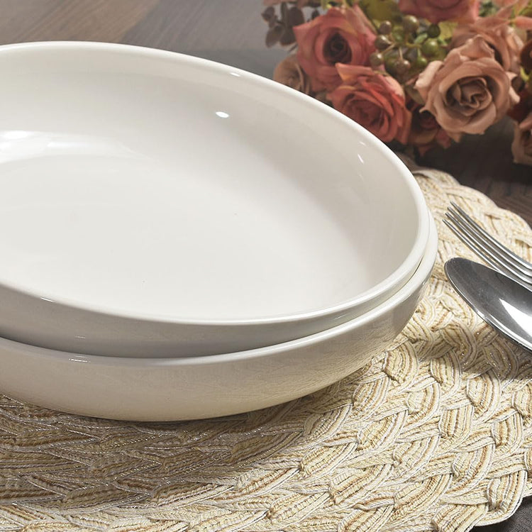 Pasta Bowls 30 Ounces Porcelain Serving Bowls for Salad (6 Count)