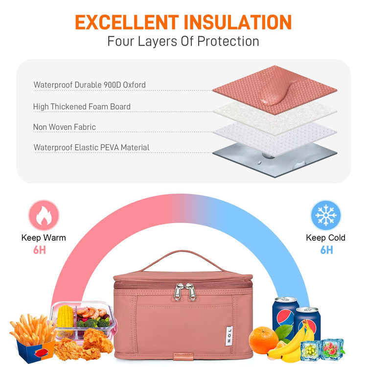 NOL Small Lunch Bag Mini Lunch Box Insulated Lunch Bag for Men