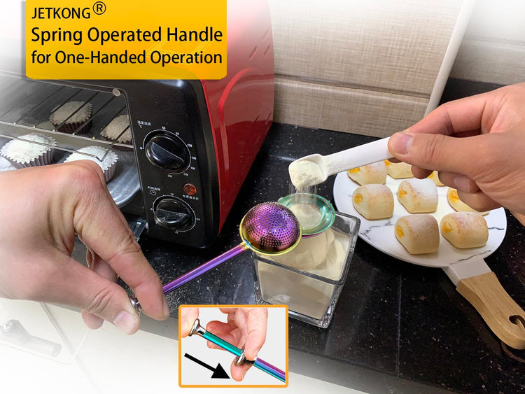 Powdered Sugar Shaker Duster Flour Dispenser Shaker with 18