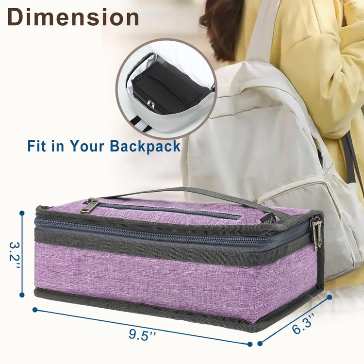 Small Insulated Lunch box Portable Soft Bag Mini Cooler Thermal Meal Tote Kit with Handle for Work & School
