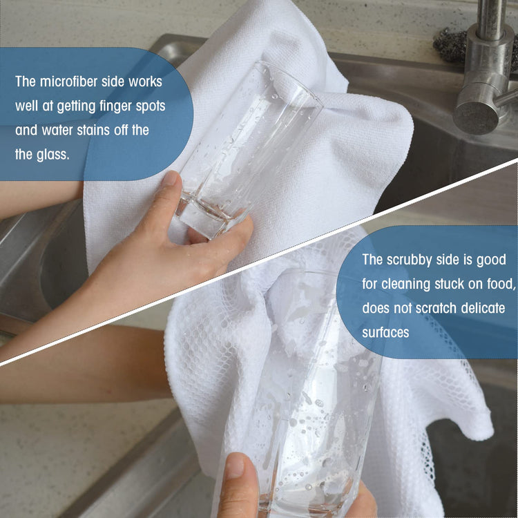 Dish Cloth for Washing Dishes Kitchen Washcloth Cleaning Cloth (10 Count)
