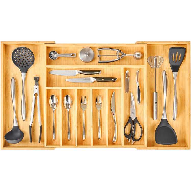 Extra Large Expandable Kitchen Siverware Utensils Drawer Organizer