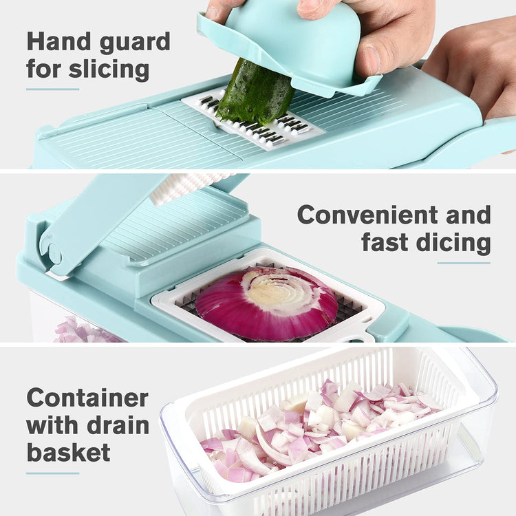 Vegetable Chopper Mandoline Slicer Blue