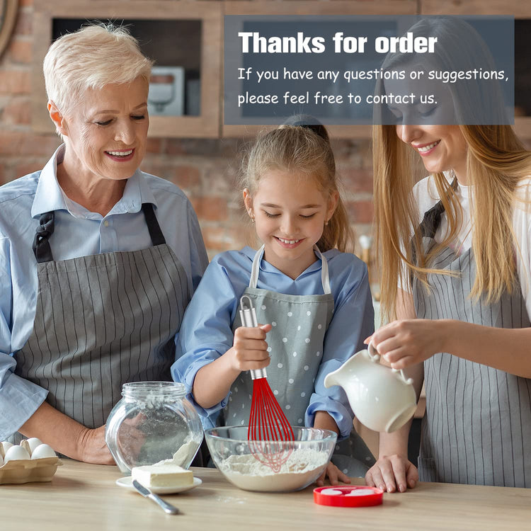 Red Silicone Whisk Set of 3