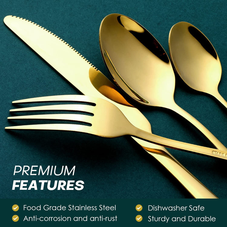 Gold Silverware Set (6 Count)