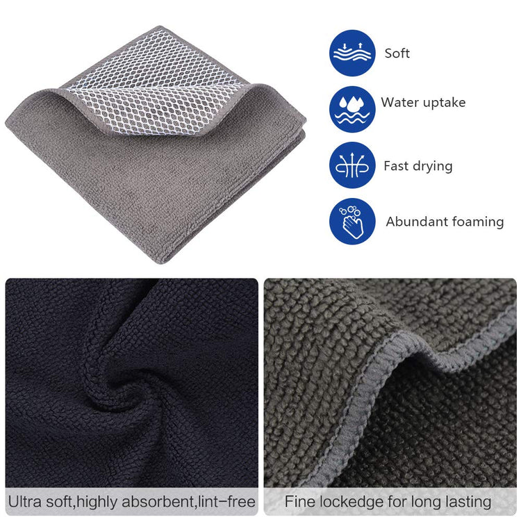 Dish Cloth for Washing Dishes Kitchen Washcloth Cleaning Cloth (5 Count)