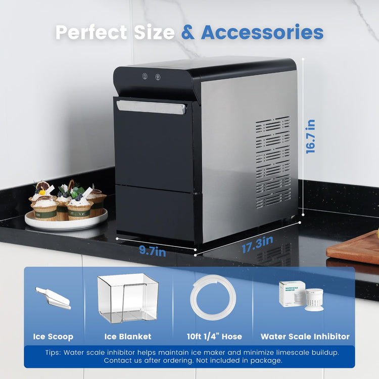 V2.0 Nugget Ice Maker for Home Kitchen Office