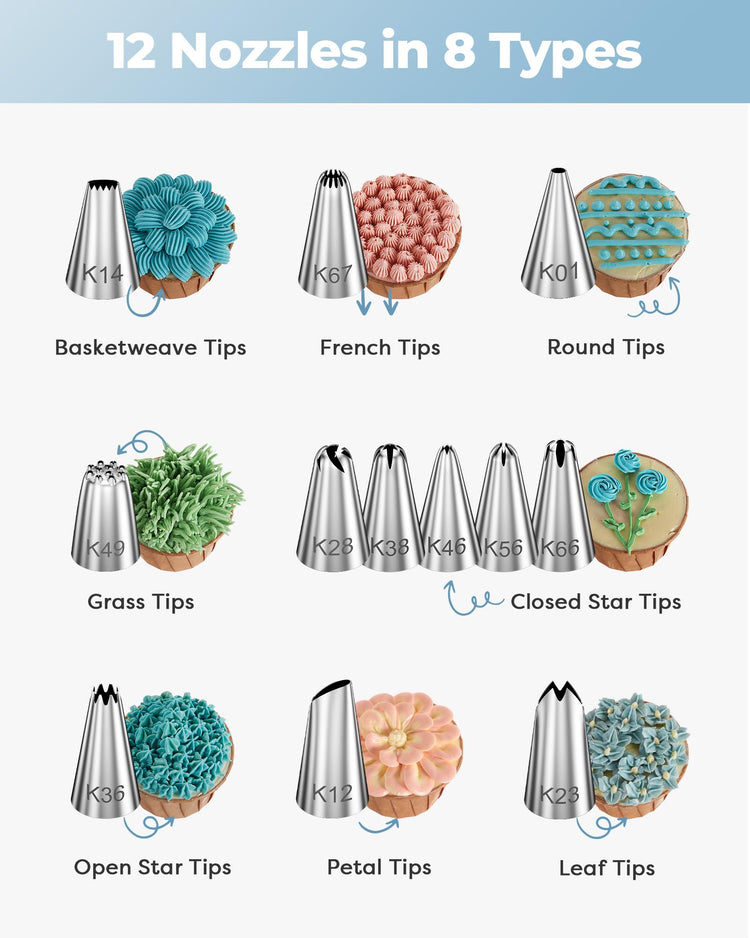 71 Cake Decorating Kit Baking Supplies Tools for Beginners & Pros (71 Count)