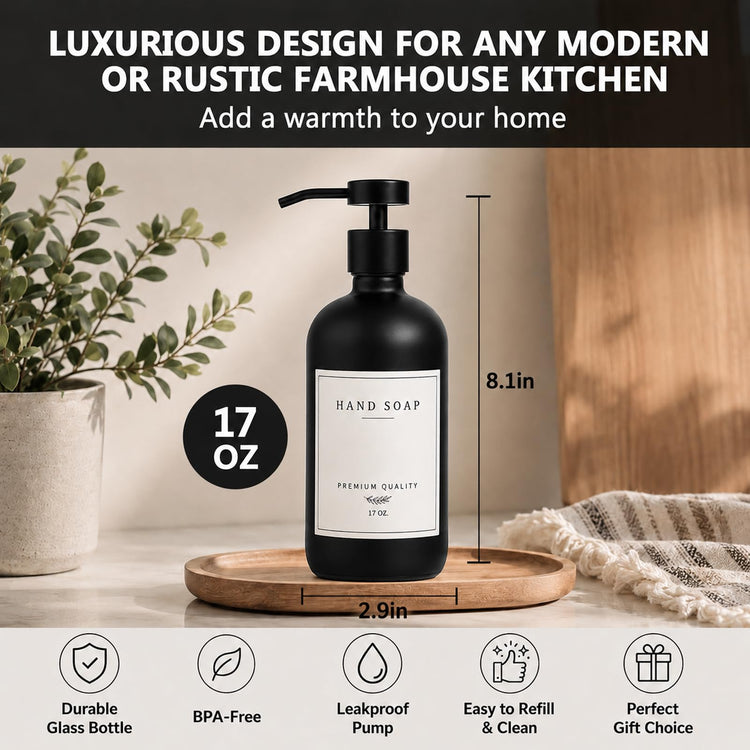 Black Soap Dispenser (2 Count)