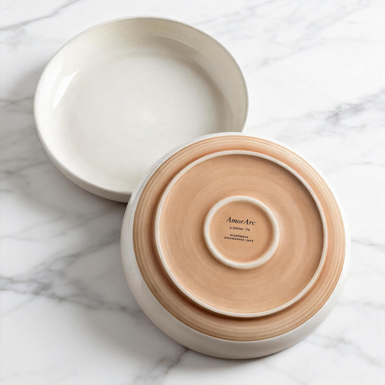 8.75'' Large Ceramic Pasta Bowls (4 Count)