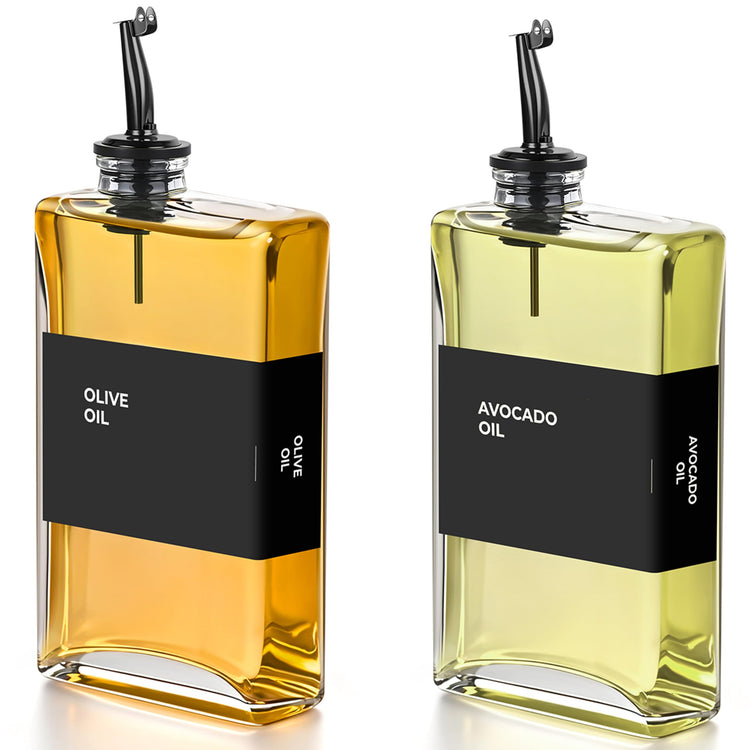 Glass Oil Dispenser for Kitchen (2 Count)