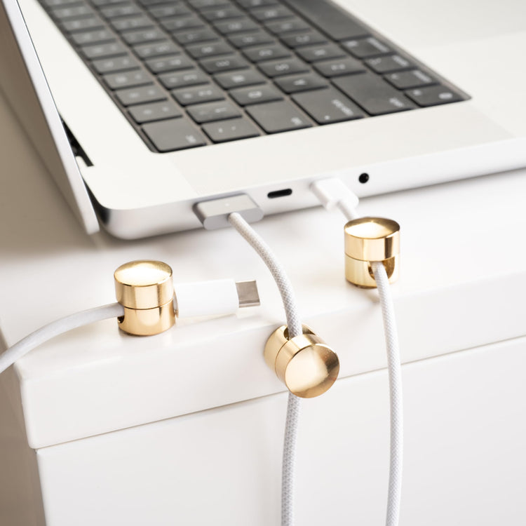 Cable Anchors for Desk Organization Gold
