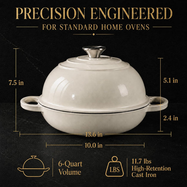 6QT Dutch Oven For Bread Baking