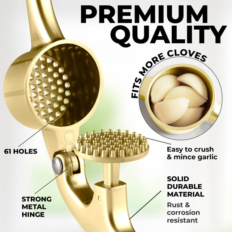 Large Premium Garlic Press Set