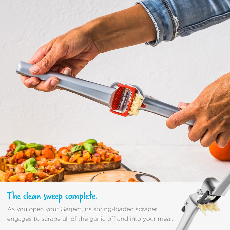 Garject Garlic Press with Peel Ejector & Scraper