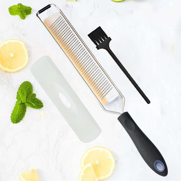 DESIGNED BY CHEFS ~ Premium Lemon Zester Grater With Perfectly Angled Teeth ~ Ideal for Citrus