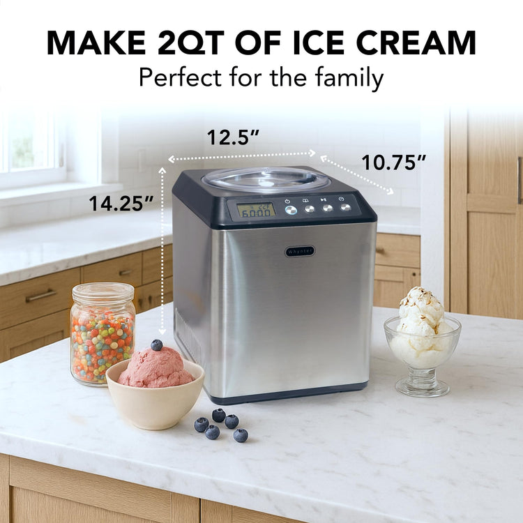Ice Cream Maker Machine Automatic 2.1 Qt. Upright with Built