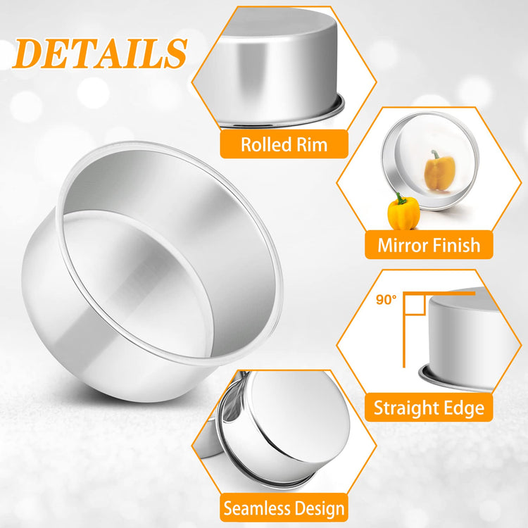 4 Inch Round Cake Pan Set of 3 (3 Count)